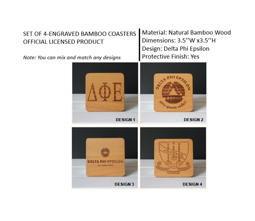Delta Phi Epsilon (Set of 4-Stacked Logo)