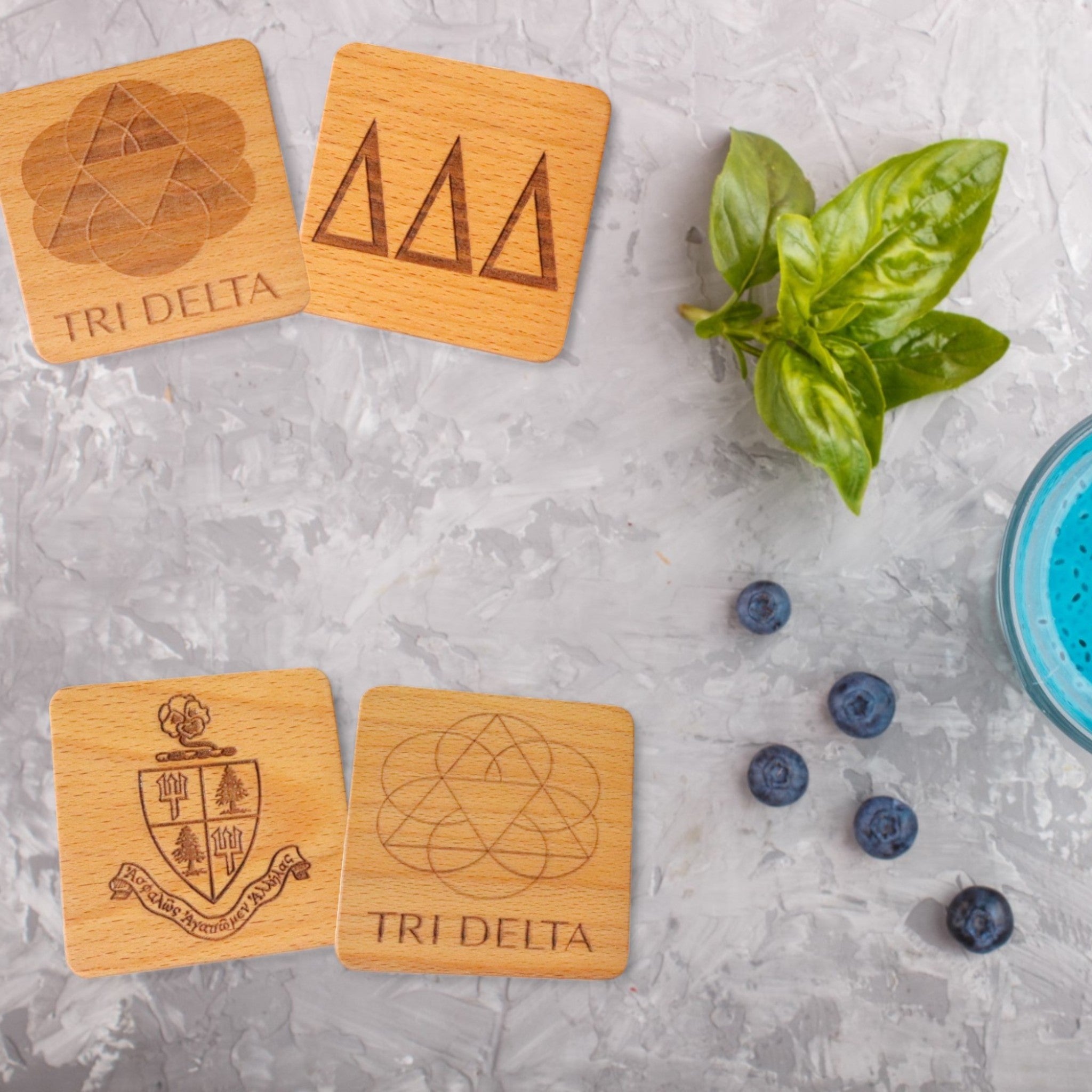 Delta Delta Delta (Set of 4-Greek Letters)